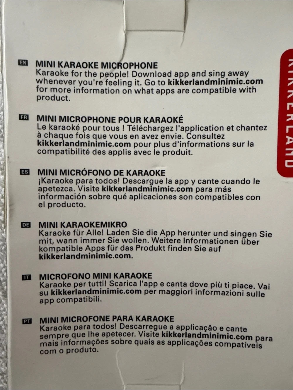 Kikkerland Mini Karaoke Microphone - Silver and Black